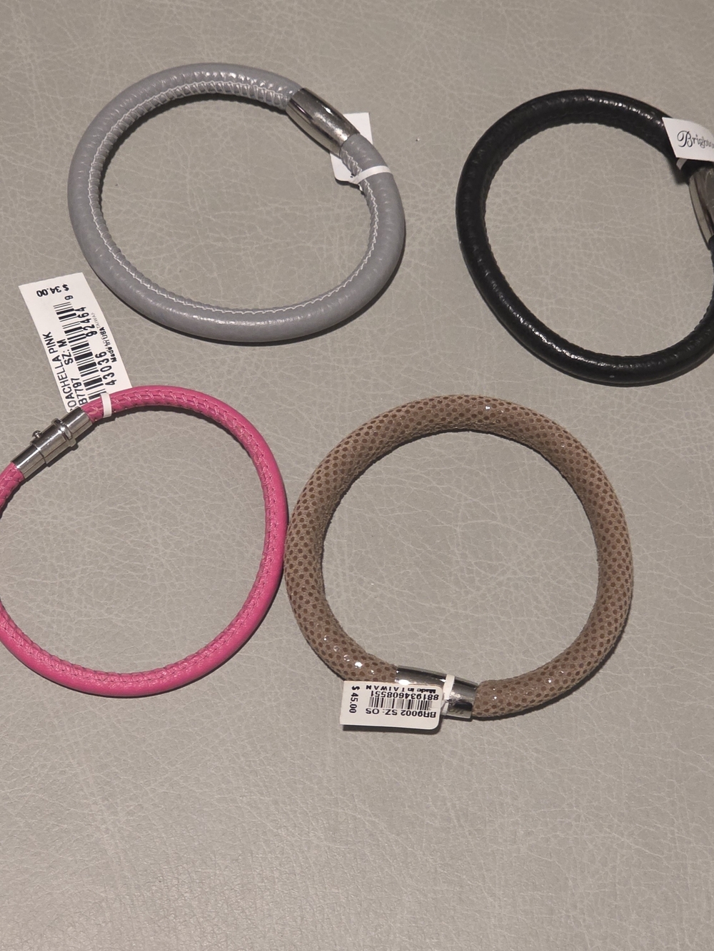 Brighton 10 Piece lot LEATHER TRIPLE DOUBLE SINGLE WOODSTOCK BRACELETS Charms - Picture 4 of 4